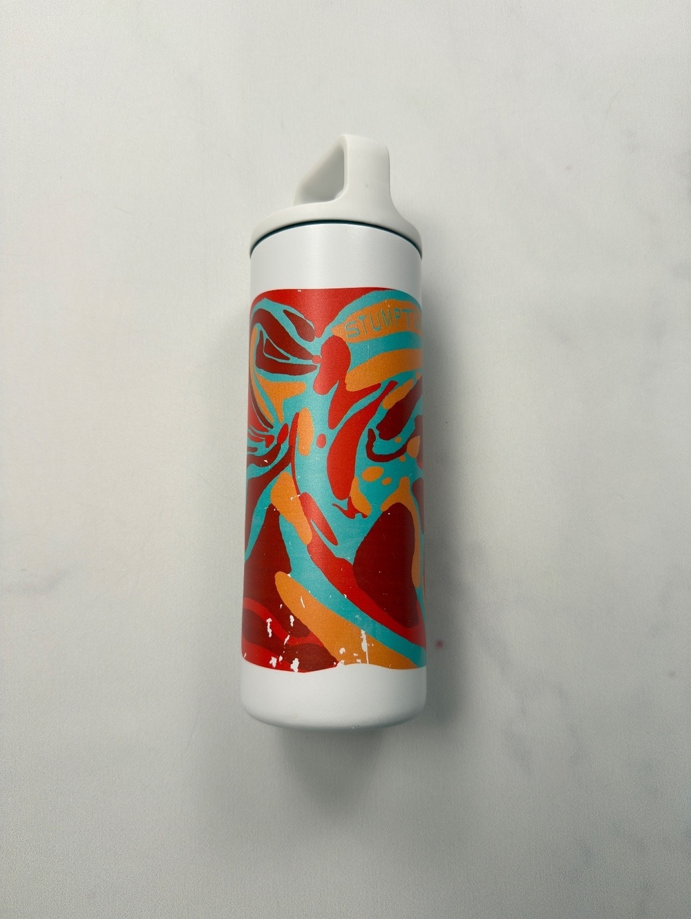 MiiR Water Bottle White Abstract Art Design